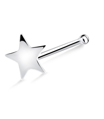 Star Silver Bone Nose Stud NSKD-731L 